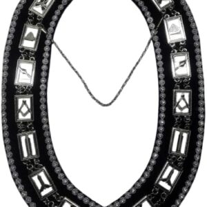 Masonic Chain Collar with Rhinestones