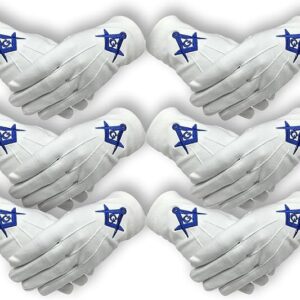 Freemason white cotton gloves