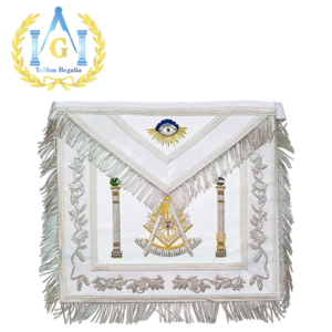 Masonic White Fringed Apron