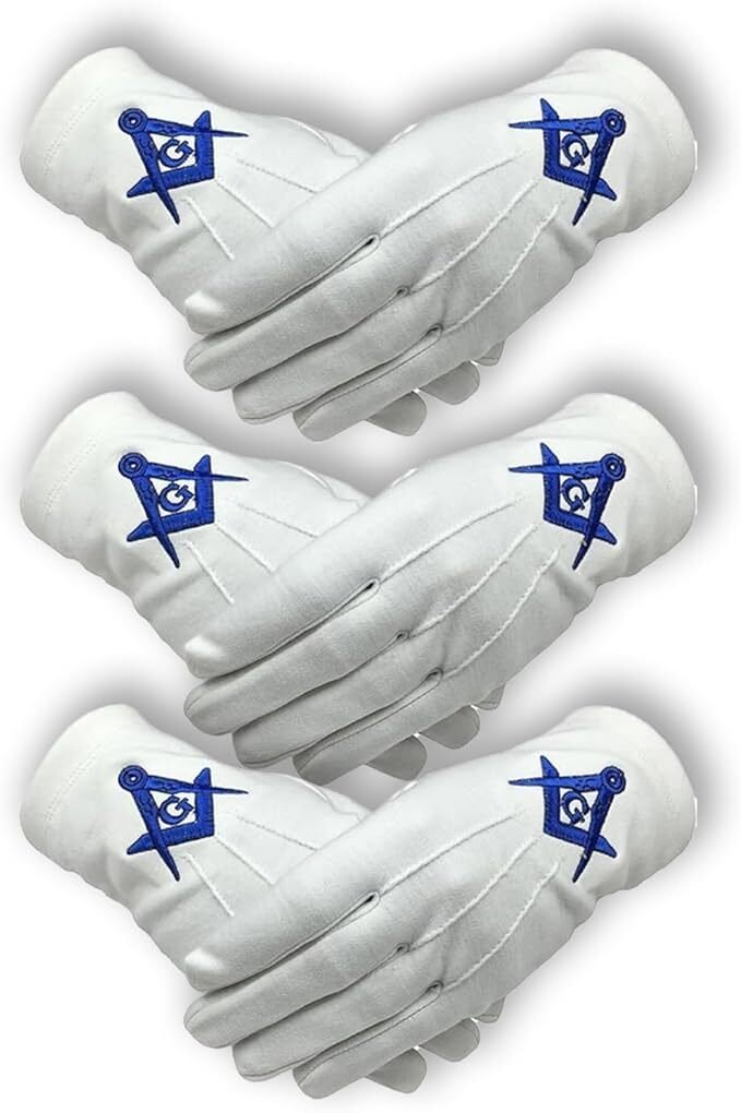 White Masonic Gloves