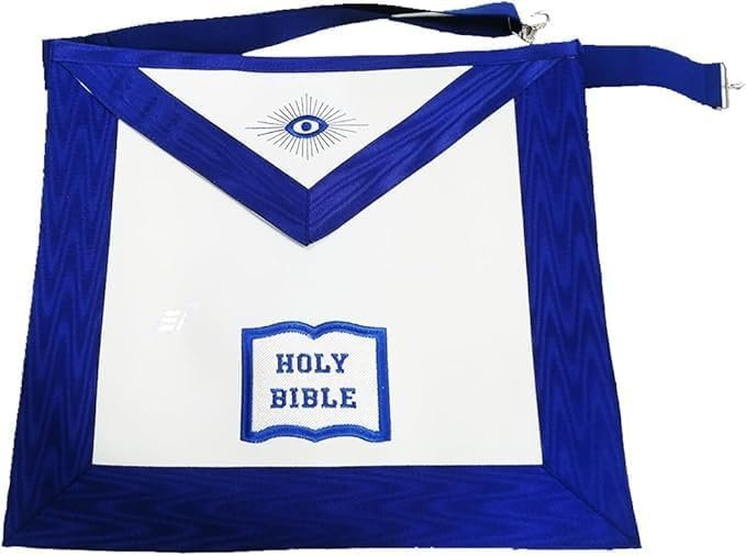Masonic Regalia Blue Lodge Chaplain officer Apron Set- Blue Lodge Officer Apron, Chain Collar, Jewel and Glove Set