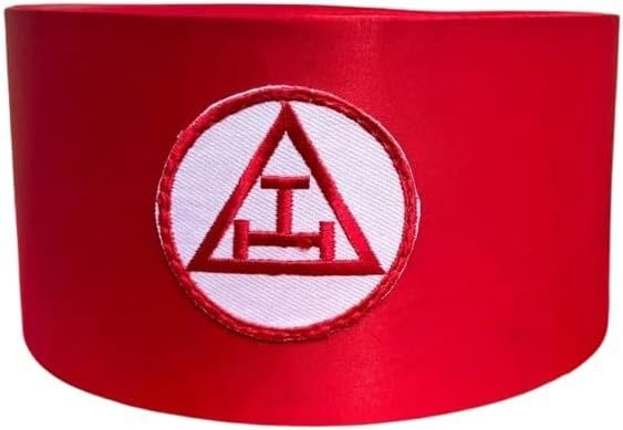 Masonic Royal Arch Master Crown Cap Red Velvet Hat Masonic Regalia Hat, Standard Size