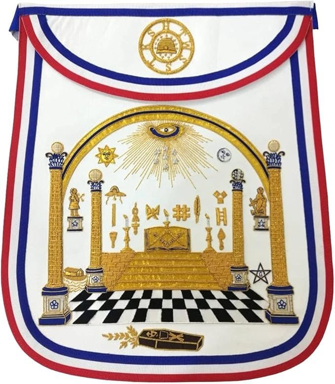 George Washington Masonic Apron Hand Embroidered Masterpiece
