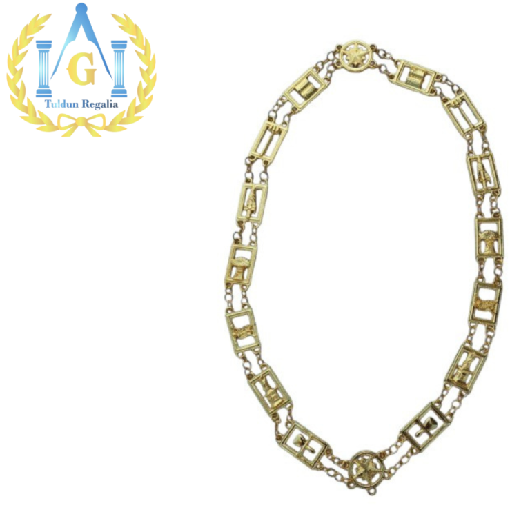 Masonic OES Gold Plated Chain – Order of Eastern Star Chain Collar