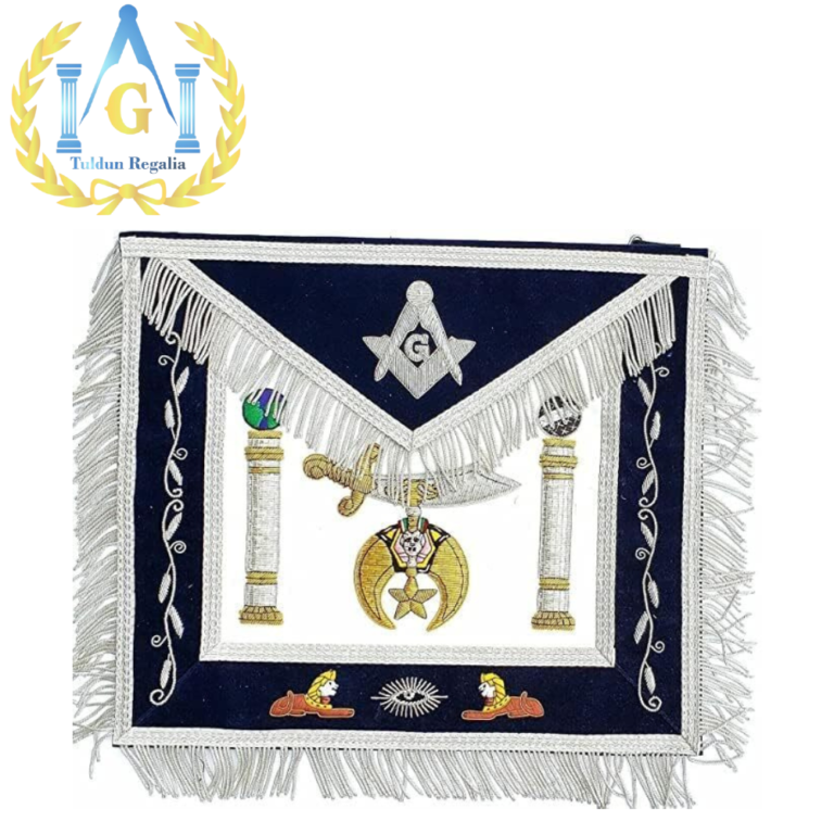 Masonic Shriner  Apron Hand Emboridered Bullion Wire Thread – Masonic Shriner Regalia