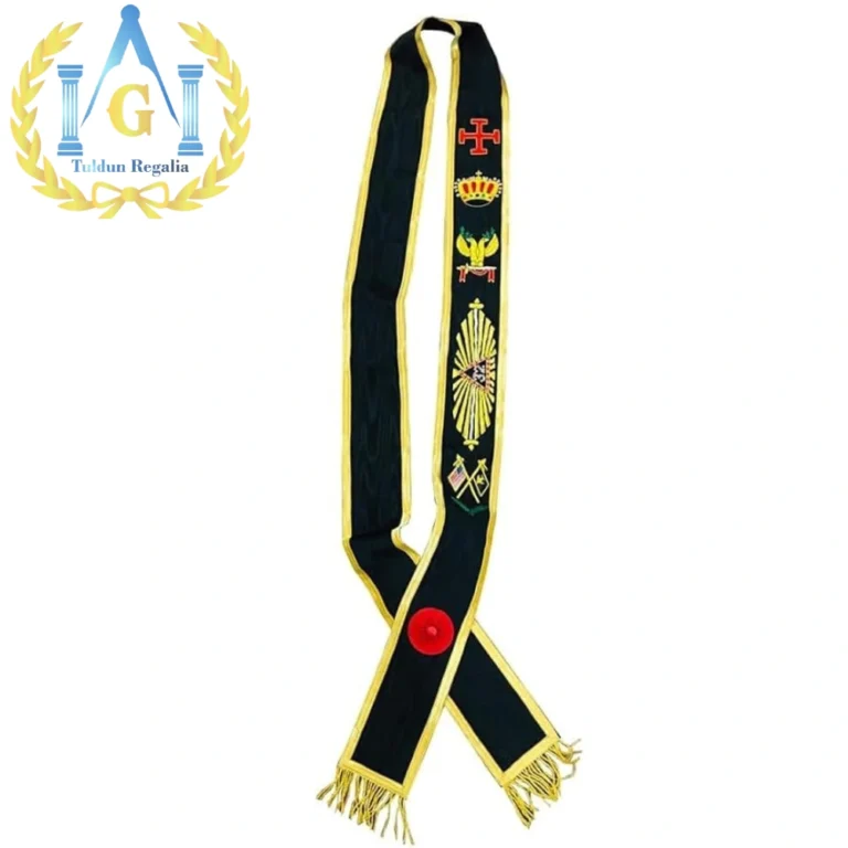 Masonic Regalia 32 Degree Scottish Rite Wings Up Hand Embroidered Sash