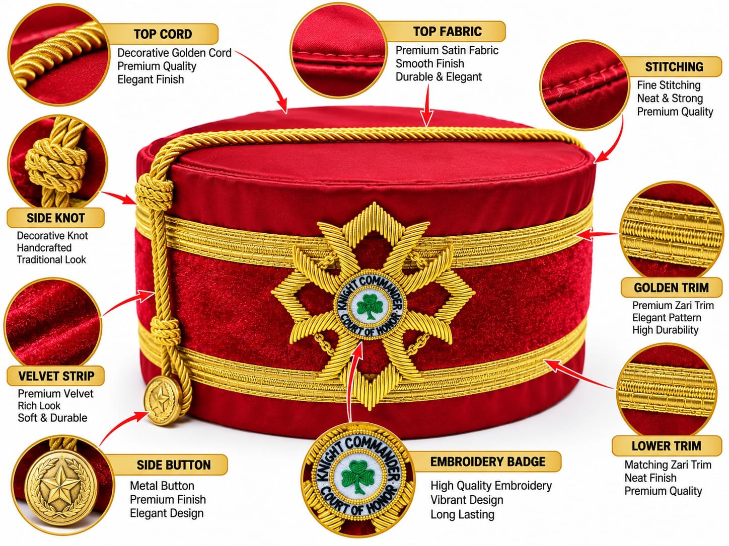 WhatsApp Image 2026-10-13 at 6.15.53 PM Masonic Knight Crown Cap