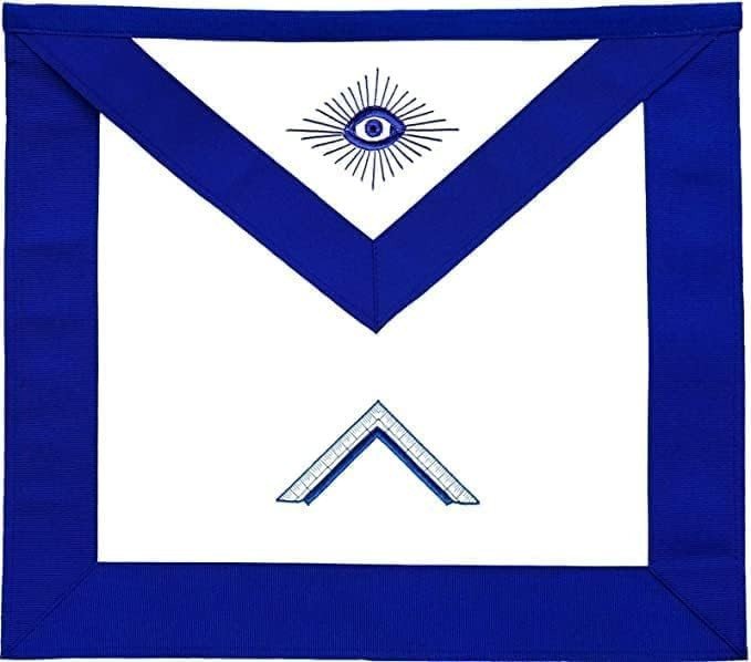 MASONIC BLUE LODGE OFFICER APRON HAND EMBROIDERED – WORSHIPFUL MASTER