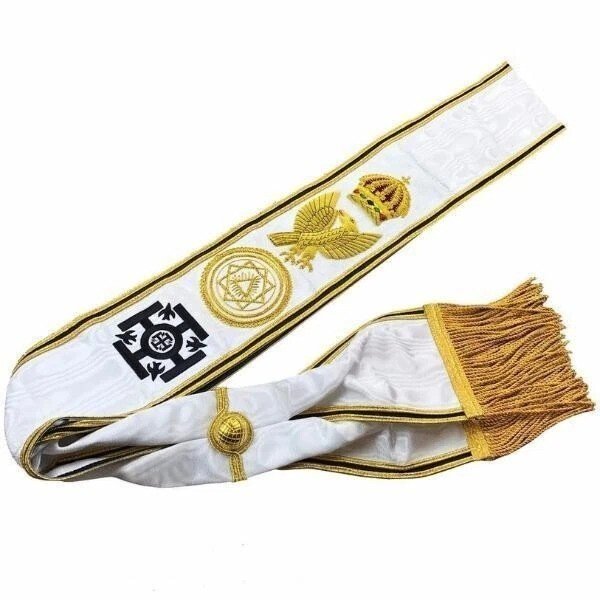 Masonic Grand RCC Sash, Red Cross of Constantine White Sash