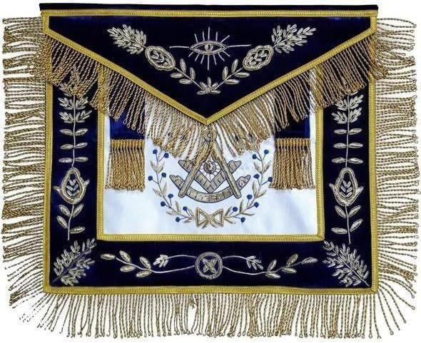 Masonic Grand Lodge Past Master Apron Hand Embroidered Bullion