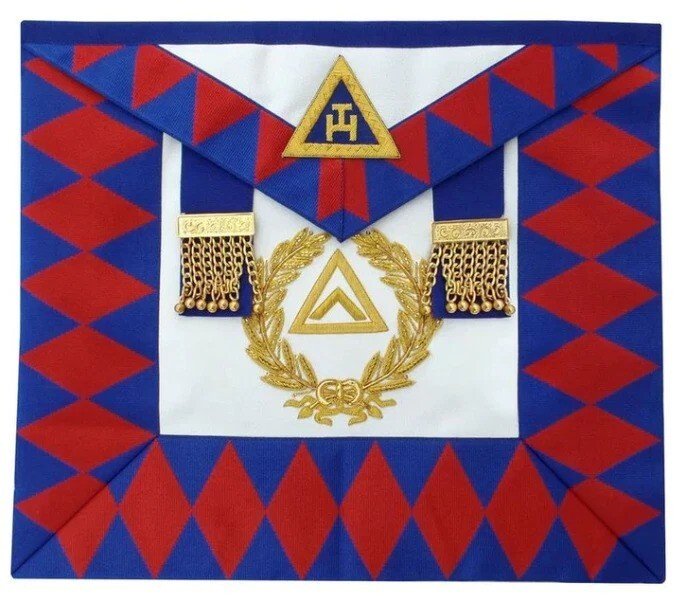 Royal Arch GRAND OFFICERS ENGLISH MASONIC APRON – RED & BLUE
